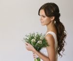 bridal hair ponytail model