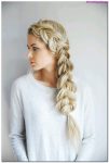 girl with voluminous side braid