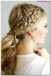 straight ponytail hairstyles curled ponytail